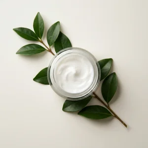Natural skincare flat-lay