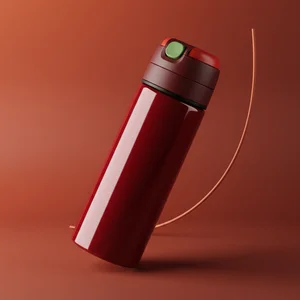 Bold red product on vibrant curve