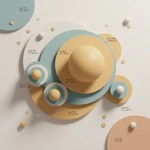 Modern pastel kitchenware stack