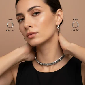 Chic Silver Necklace Detail