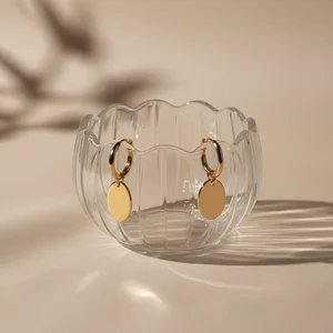 Vintage gold coin earrings