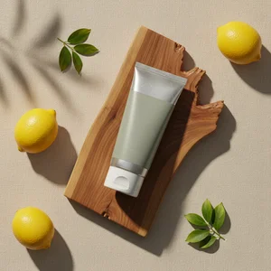 Citrus-infused skincare display