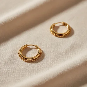 Delicate gold hoop earrings