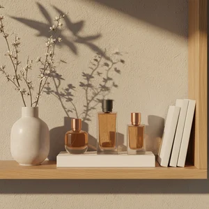 Serene perfume display