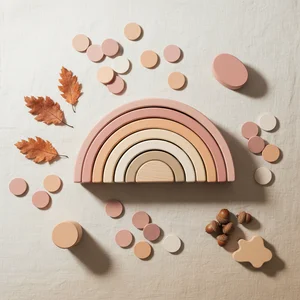 Eco-Friendly Wooden Rainbow Toy
