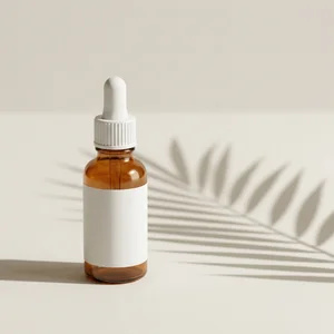 Natural skincare with palm shadow