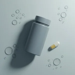 Refreshing blue cosmetic jar