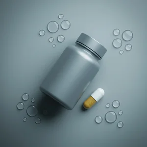 Clean wellness bottle with water