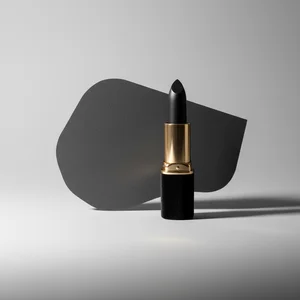 Dramatic black lipstick