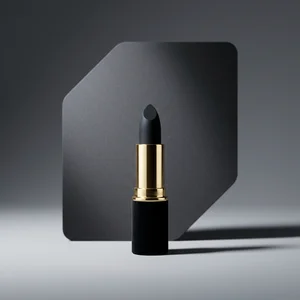 Dramatic black lipstick