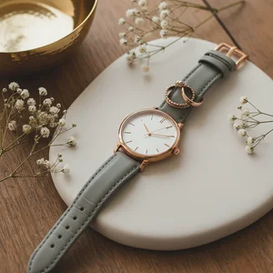 Elegant Watch with Flowers