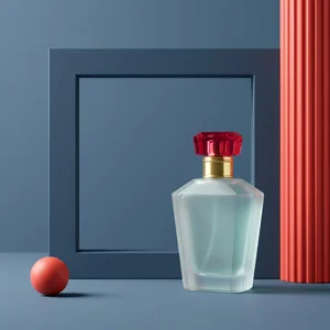 Modern geometric perfume display
