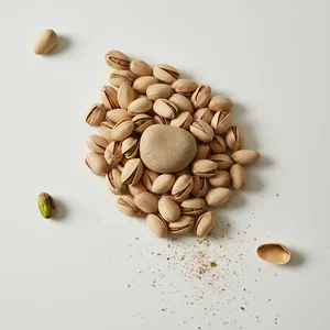 Fresh scattered pistachios