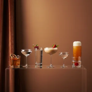 Chic bar ambiance with cocktails