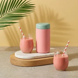 Tropical smoothie and canister display
