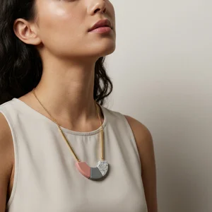 Minimalist gold pendant necklace
