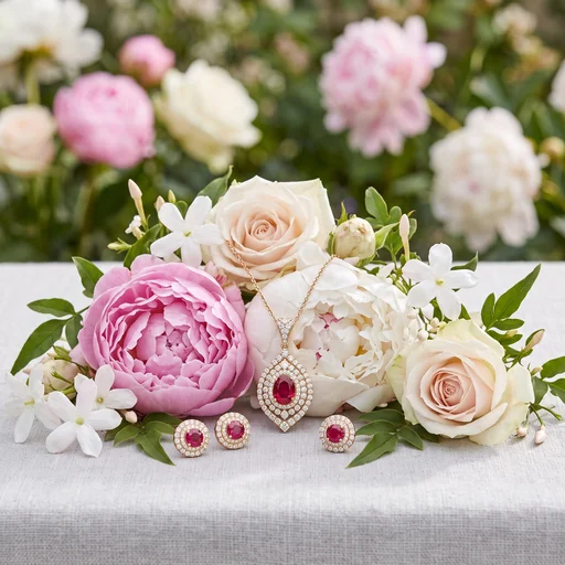 Jewelry in Bloom product photography backgrounds