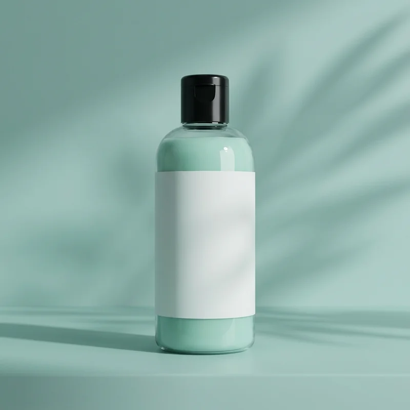 Serene skincare in shadow light