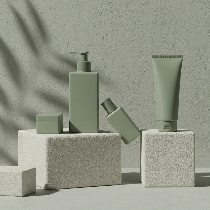 Minimalist green skincare