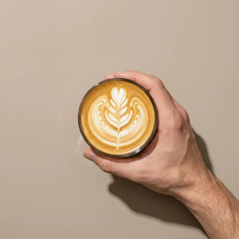 Warm morning latte art