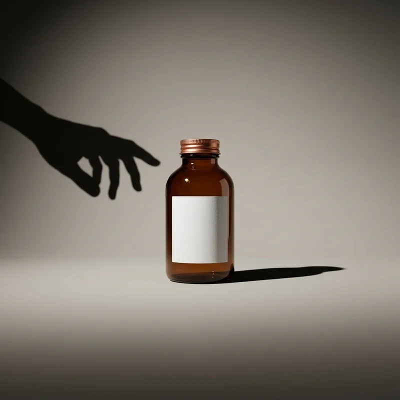 Elixir bottle with subtle shadow