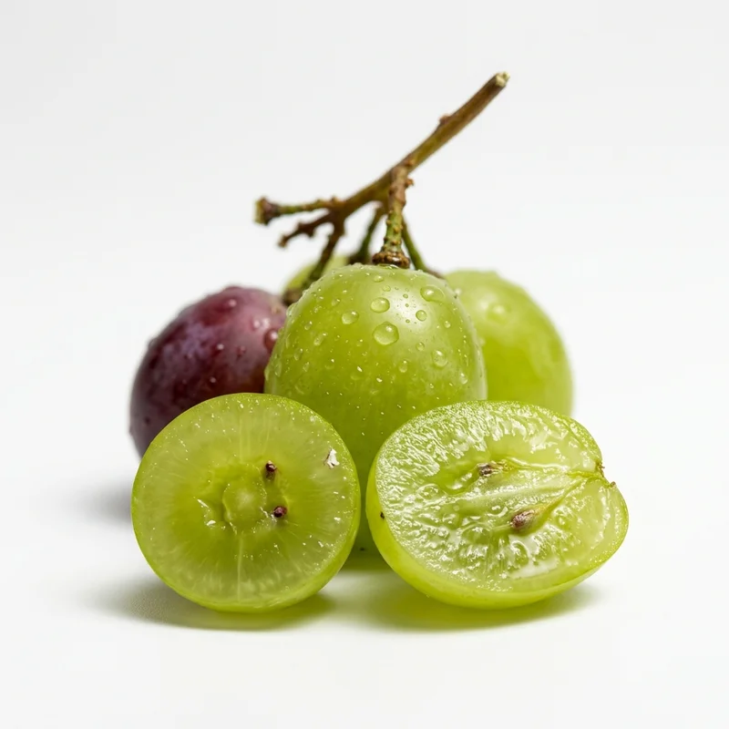 Fresh Green Grapes in Water