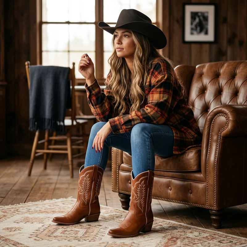 Rustic western style portrait