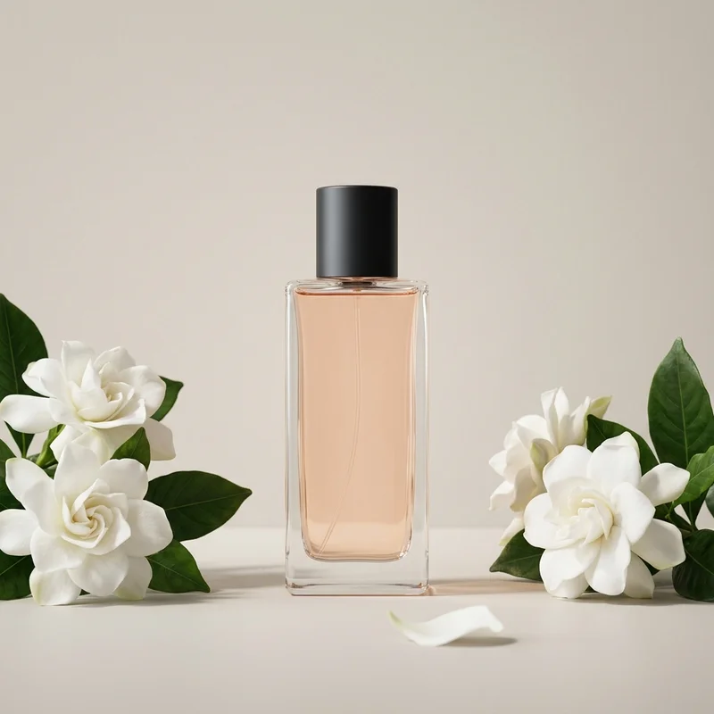 Elegant perfume with gardenias