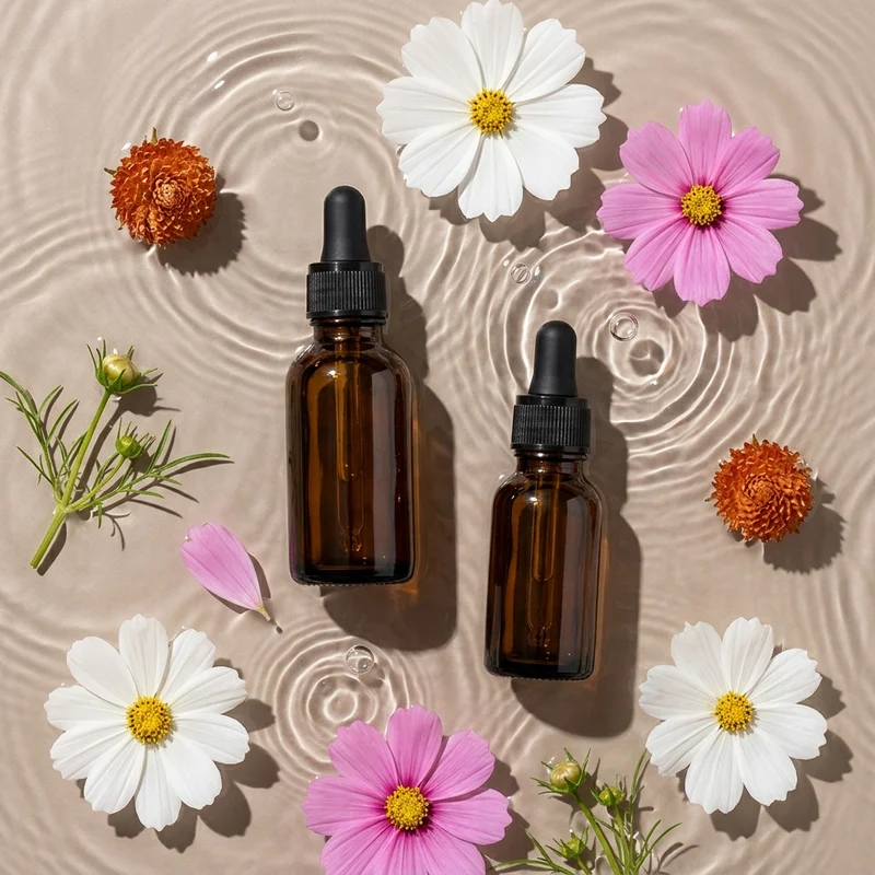 Floral Elixir Dropper Bottles