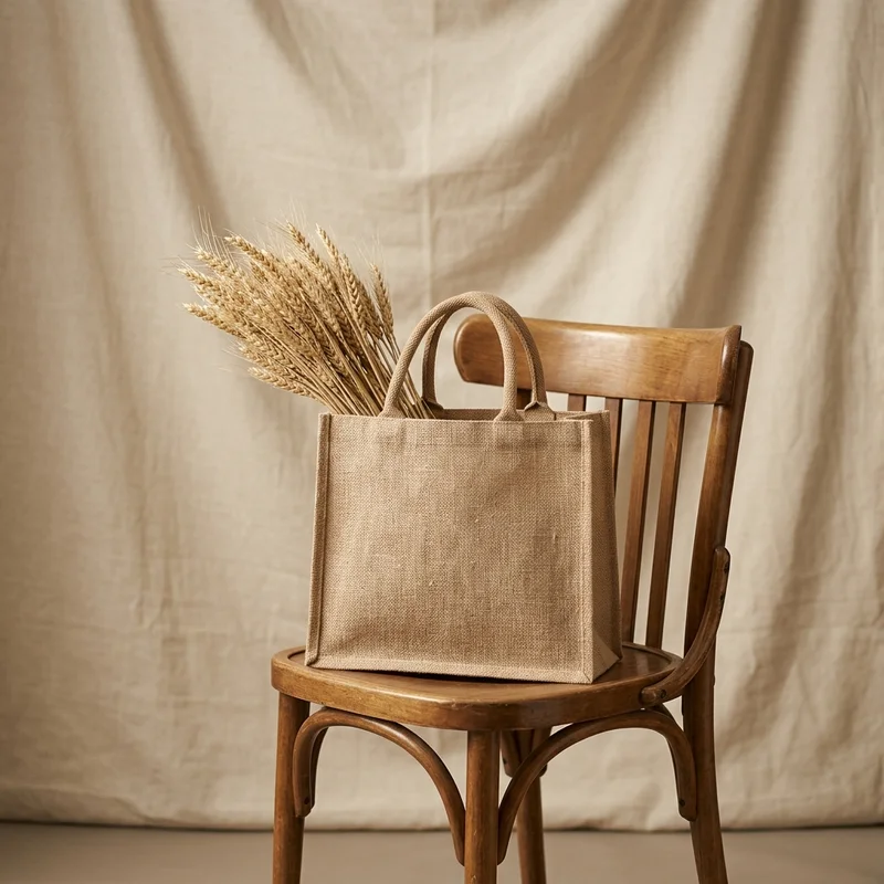 Rustic Woven Basket Bag