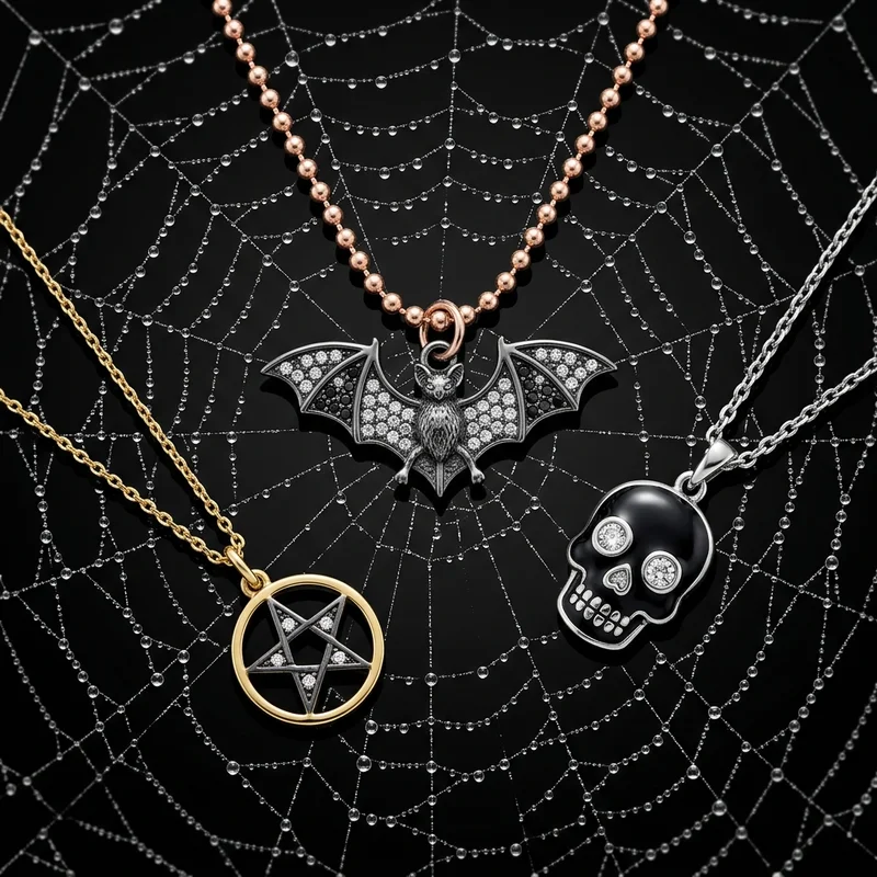 Gothic Jewelry on Spiderwebs