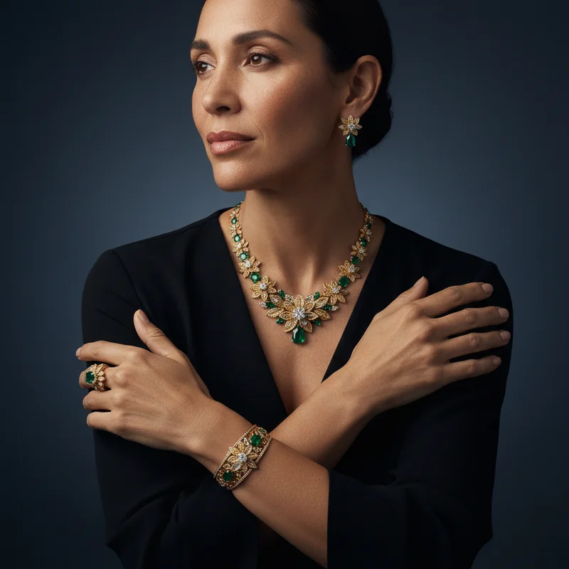 Opulent Gold Jewelry Portrait
