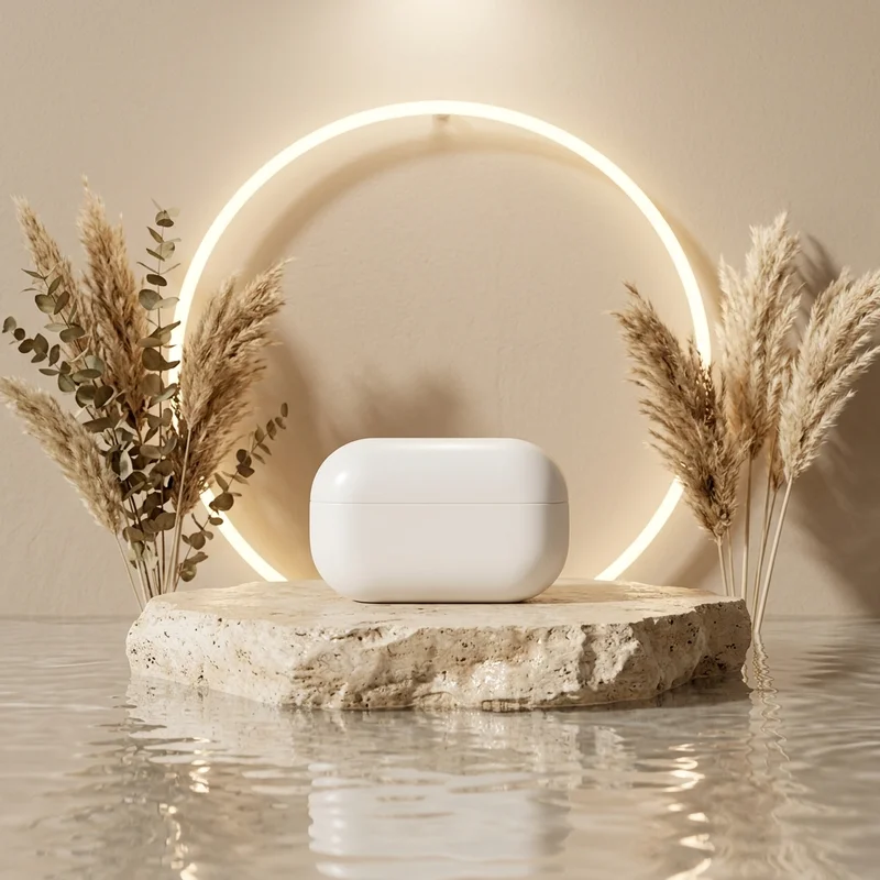 Elegant natural beauty mirror display
