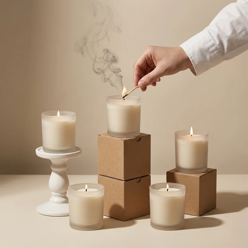 Cozy candle display