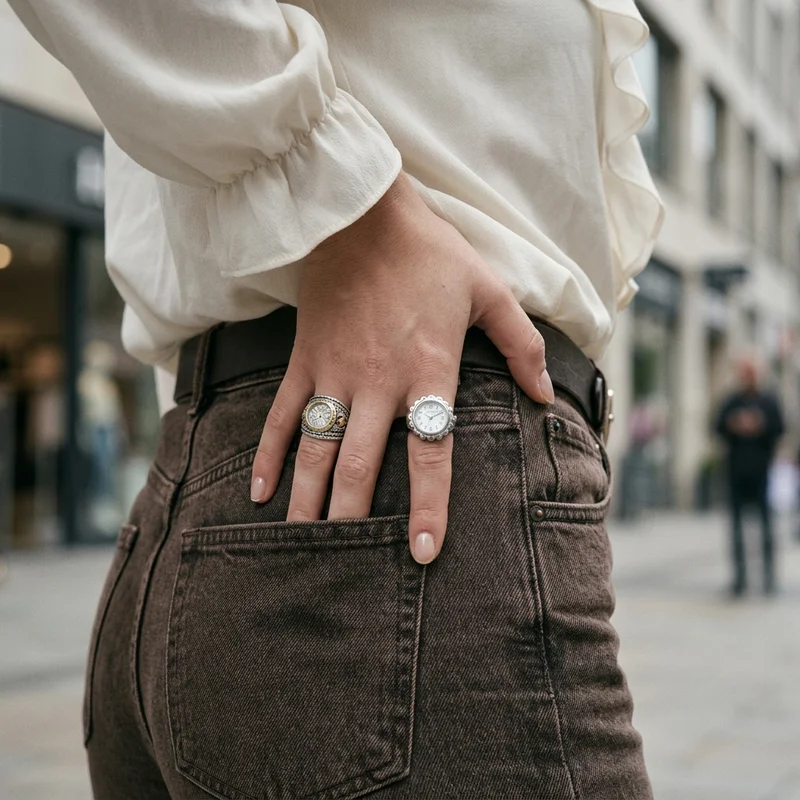 Urban style silver rings