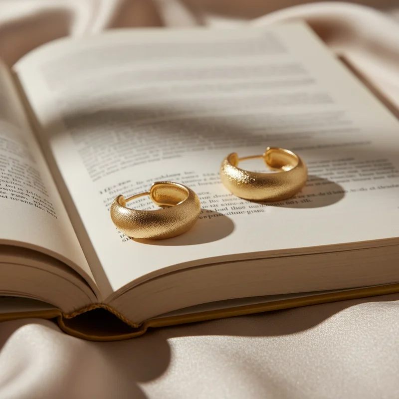 Literary gold ring display