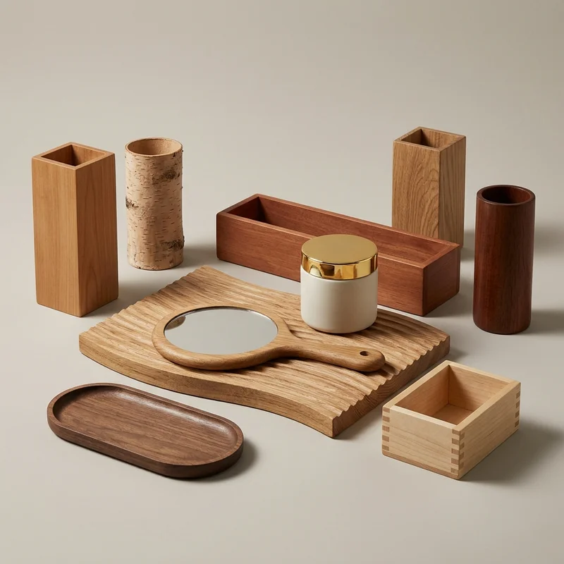 Minimalist wood beauty tools