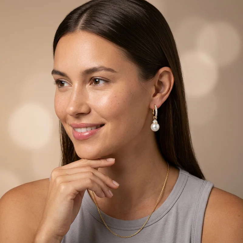 Elegant earring portrait