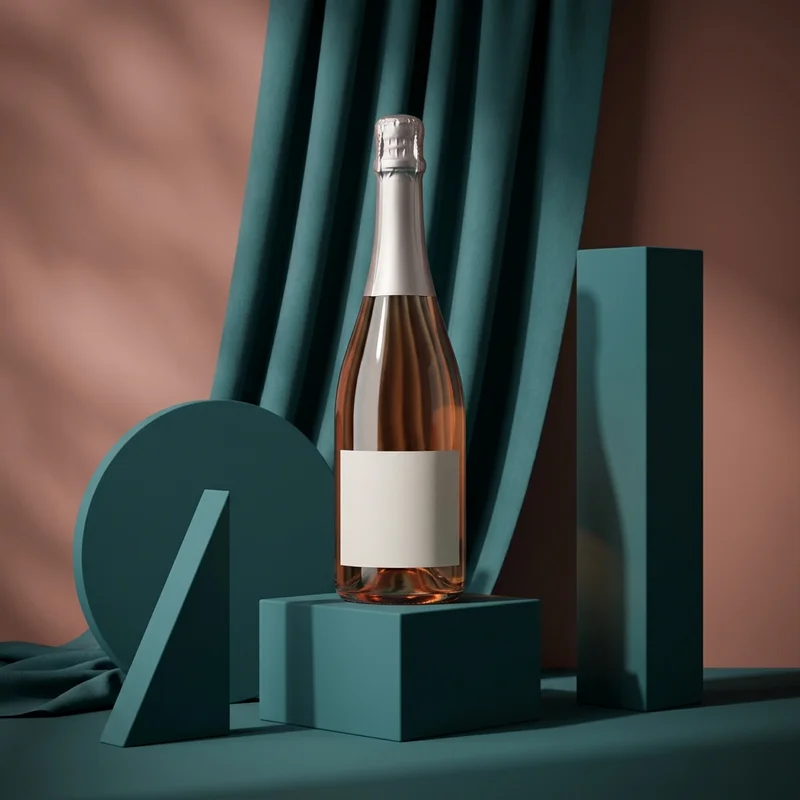 Bold product on teal drape