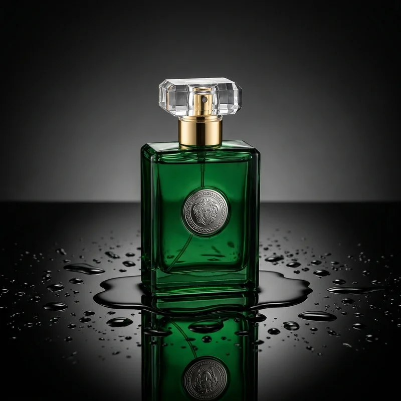 Mysterious Green Perfume Bottle
