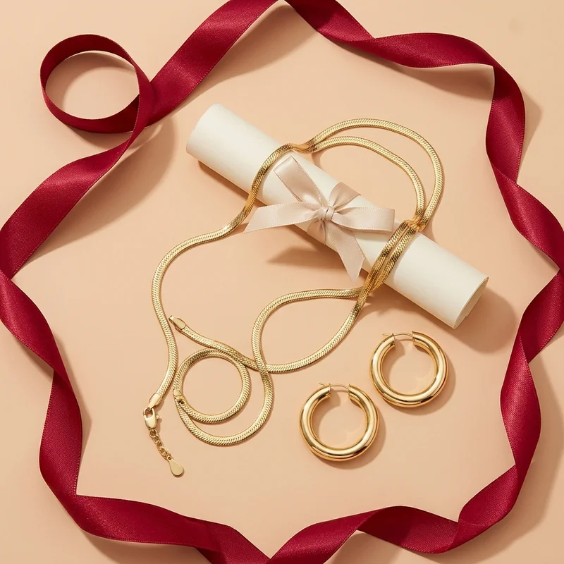 Festive Gold Jewelry Gift