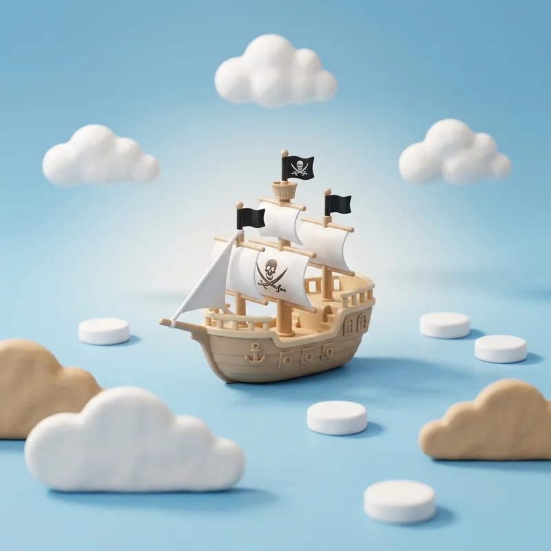 Playful pirate ship adventure