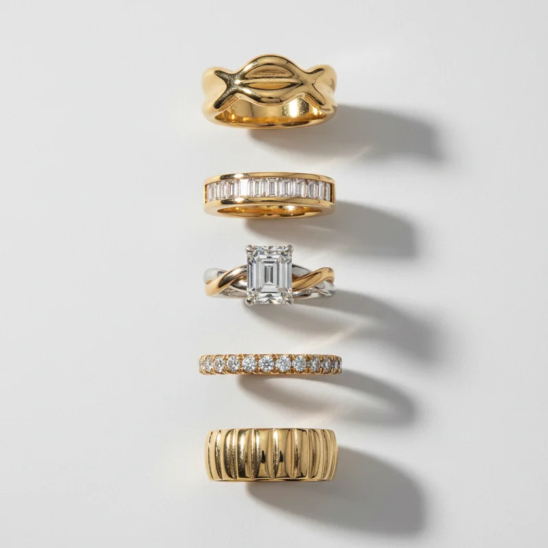 Elegant ring collection display
