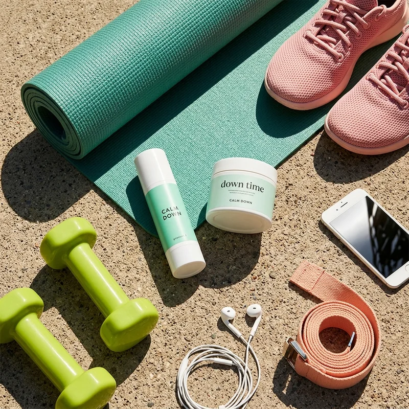 Gym Essentials on Concrete