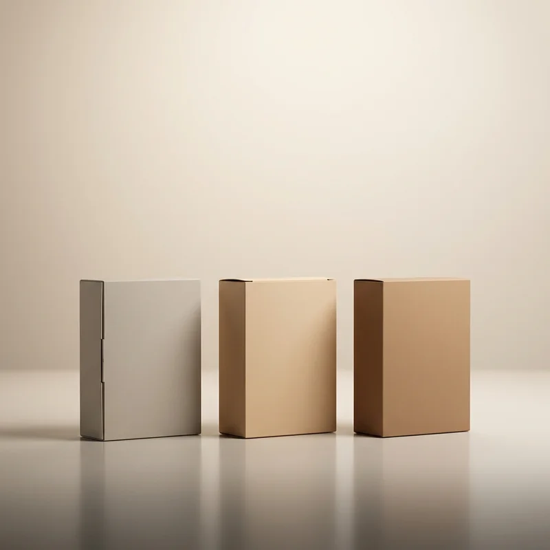 Minimalist boxes on reflective surface
