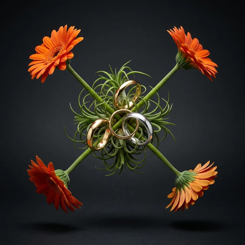 Artistic floral ring display