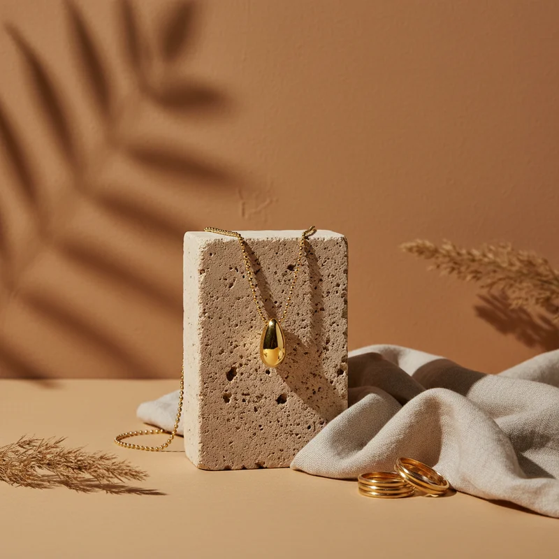 Earthy elegance jewelry display