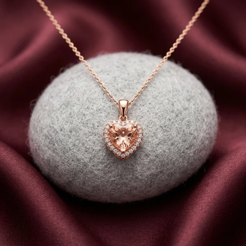 Heart pendant on stone
