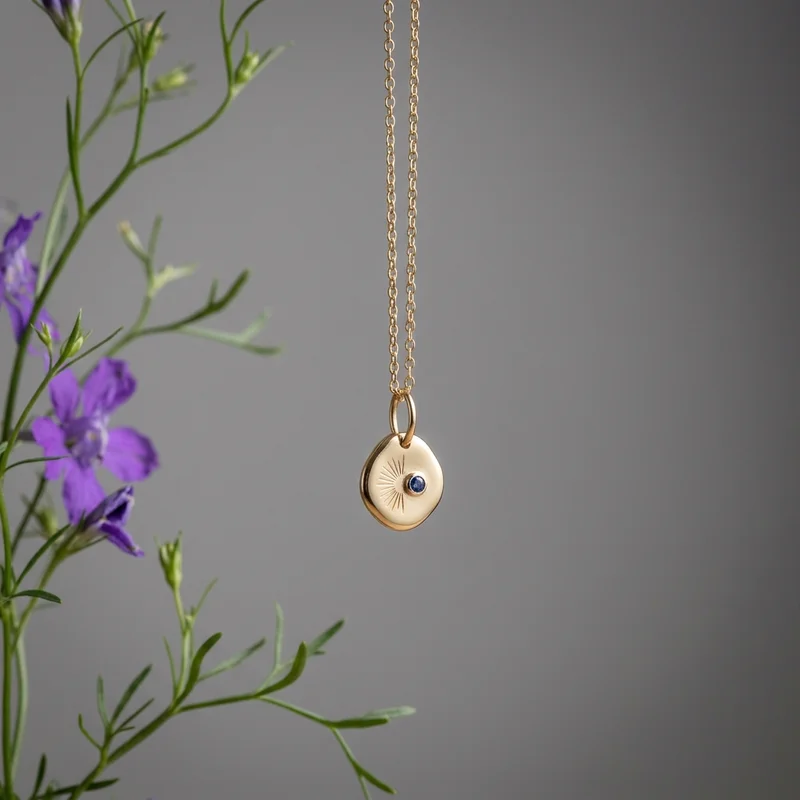 Elegant sapphire necklace with lavender