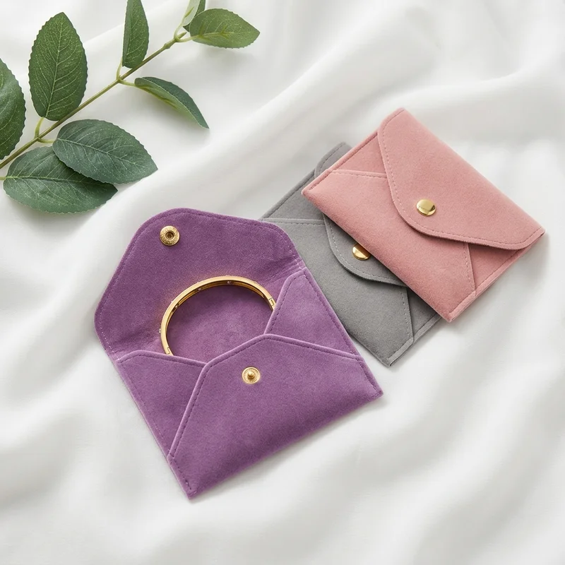 Elegant velvet jewelry pouches